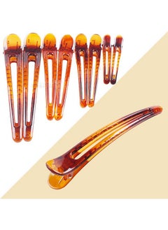 Suoirblss 12Pcs Plastic Duck Bill Teeth Hair Clips Non Slip Band Clips Alligator Bows Hair Clips Professional Hairdressing Salon Hair Barrettes For Hair Styling And Sectioning (Length3.7'' Brown)  - Image 4