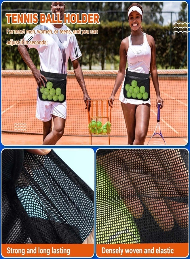 Generic Portable Tennis Bag Sports Bag with Storage Pouch and Waist Pack Mesh Bag Tennis Ball Waist Pouch Holder Tennis Ball Bag Tennis Ball Holder Waist Pickleball Holder Hipster Ball Band Pickleball - Image 4