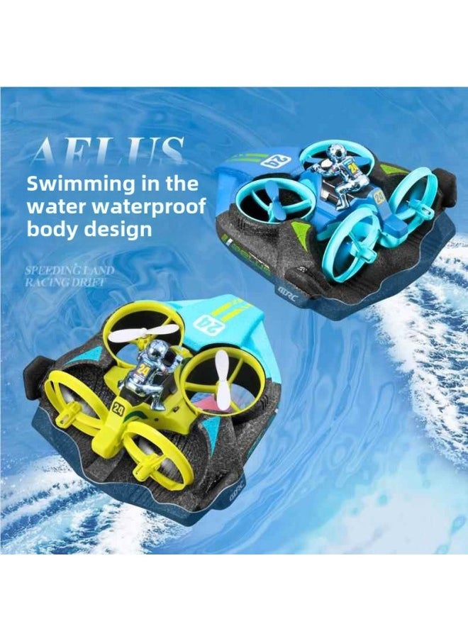 Children's Remote Control Boat Water, Land And Air Three-in-one High Speed Boat Charging Electric Launching Children's Men's Playing Ship Model New-Color:Three Modes Of Water, Land And Air + Upgraded Battery Life +  Cool Blue-Specification: 3 Rechargeable Batteries  - Image 4