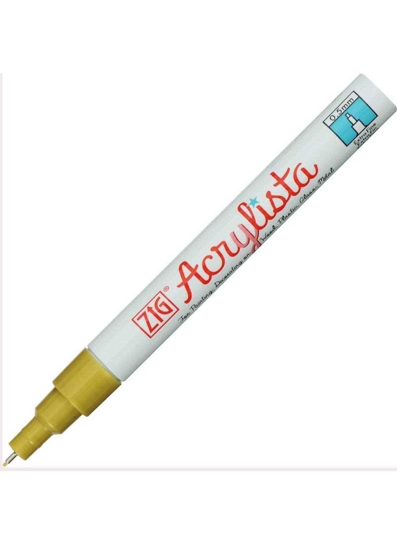 Zig Acrylista Marker Fine 0.5Mm Pac-10Mt 101 Gold  - Image 2