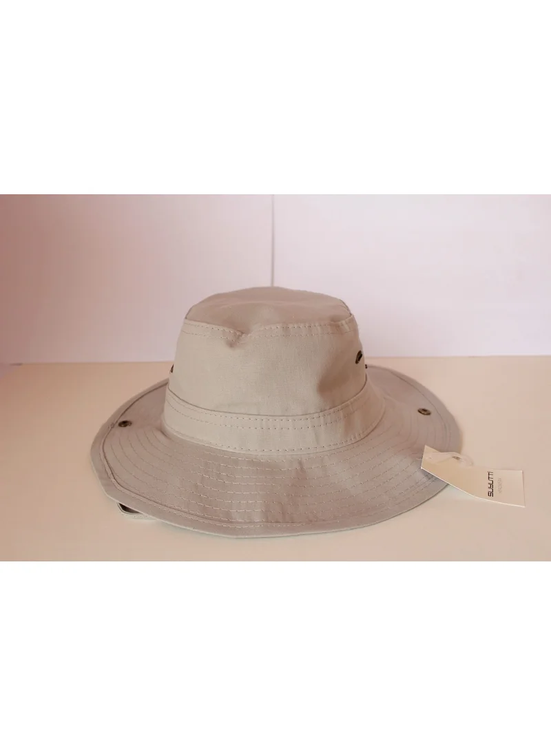 Suyutti Arıcı Store Summer Foldable Light Gray Unisex Cotton Safari Hat