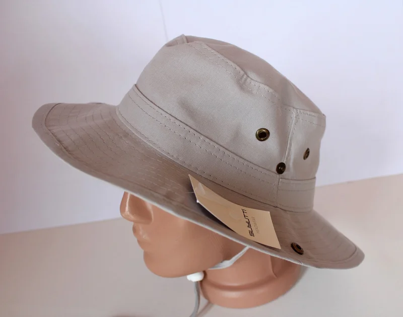 Suyutti Arıcı Store Summer Foldable Light Gray Unisex Cotton Safari Hat