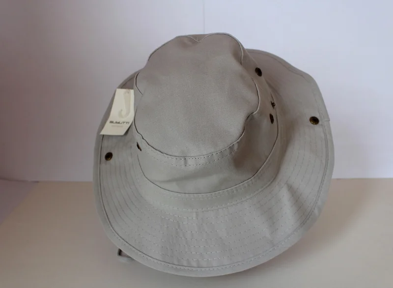 Suyutti Arıcı Store Summer Foldable Light Gray Unisex Cotton Safari Hat