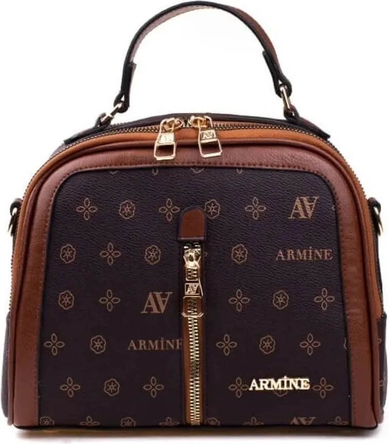 ARMINE Women's Hand and Shoulder Bag Coffee Printed 302
