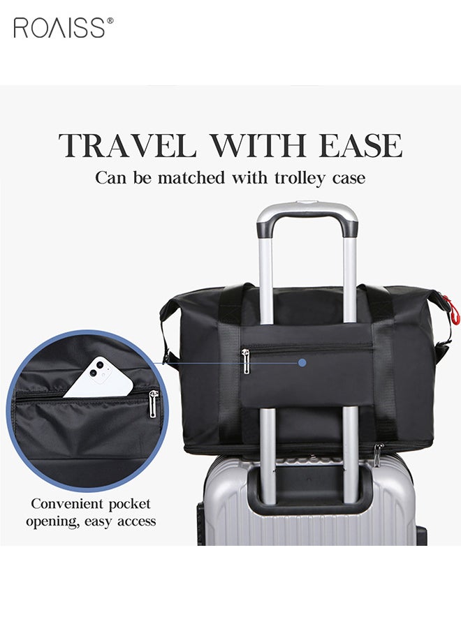 roaiss - Printed Waterproof Travel Fitness Bag Expandable Design Dry And Wet Separation Yoga Bag Large Capacity Business Travel Swimming Bag - Image 1