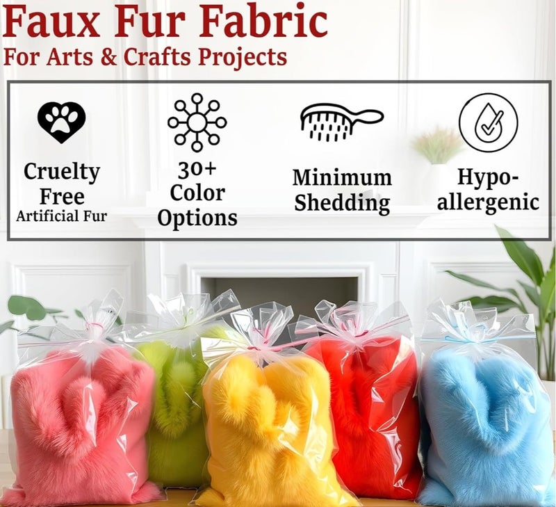 VRB Dec 1 Mtr 60inch Fur White Cloth for Decoration,Baby Photoshoot Props Cloth for Decoration,Parties,Costumes, Gift Packing,Party Decor,Backdrop for Wedding mandap,Pooja (Royal Blue, 1 Mtr) - Image 2