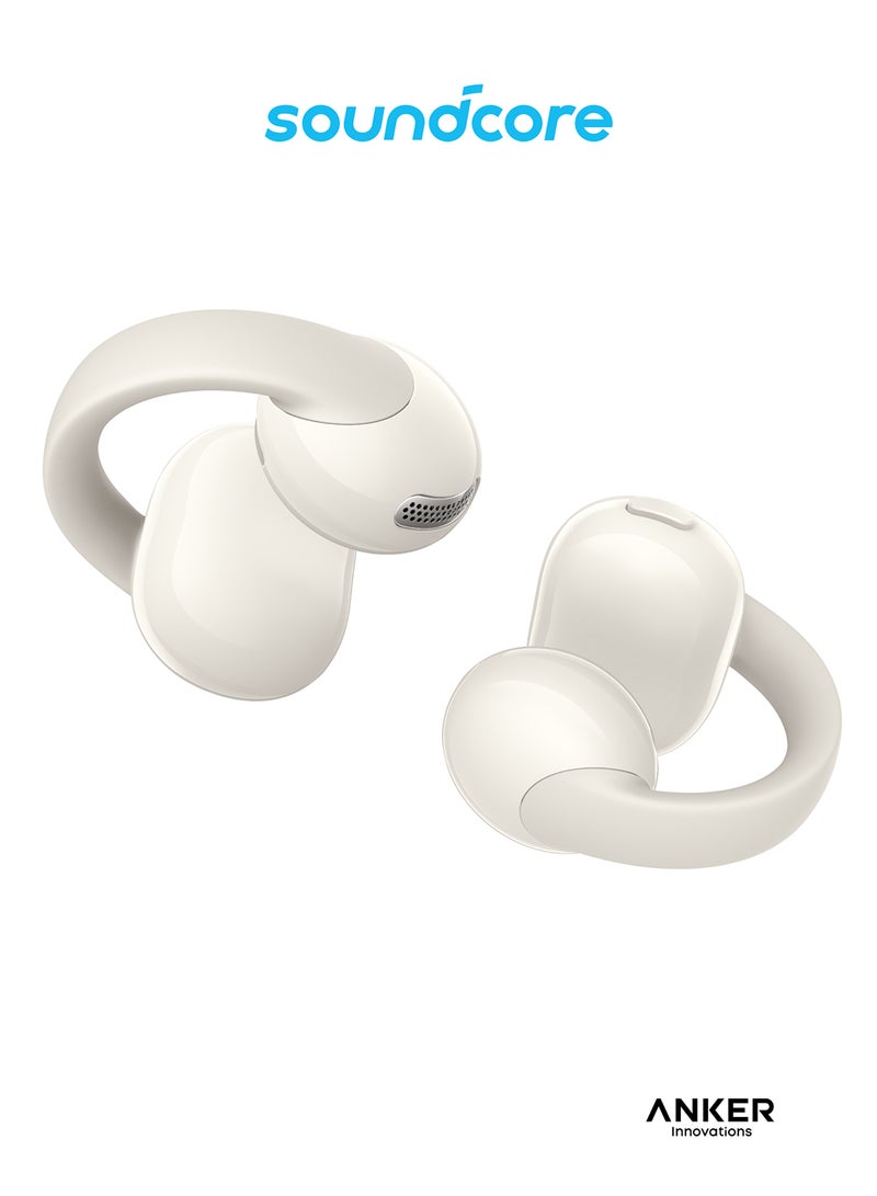 Soundcore C50i by Anker, Open-Ear Headphones, Clip-On Earbuds, Ultra-Comfort, FlexiClip Design, 12mm Drivers for Powerful Bass, AI Clear Calls, 28H Playtime, Secure Fit, Hi-Res, IP55, Bluetooth 6.0 white - Image 1