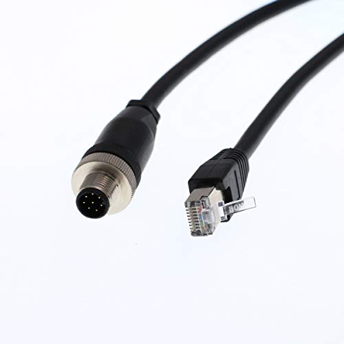 DRRI M12 A-Code 8pins Male to RJ45 Ethernet Cat6 Cable for Cognex Industrial Camera (3M) - Image 3