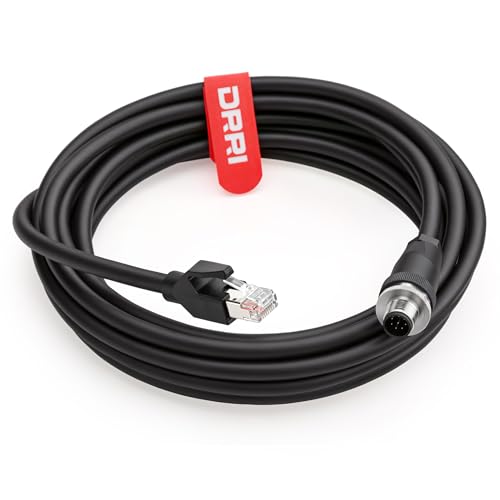 DRRI M12 A-Code 8pins Male to RJ45 Ethernet Cat6 Cable for Cognex Industrial Camera (3M) - Image 5