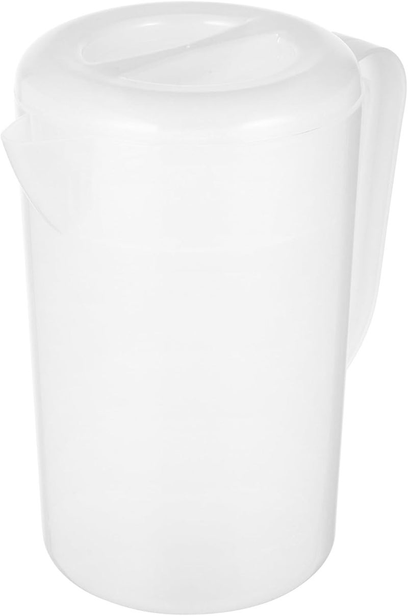 Beavorty Large Capacity Juice Pitcher with Handle 2.5l White Lid Cold Beverage Pitcher for Fridge for Cold Drinks with Lid for Home Use - Image 1