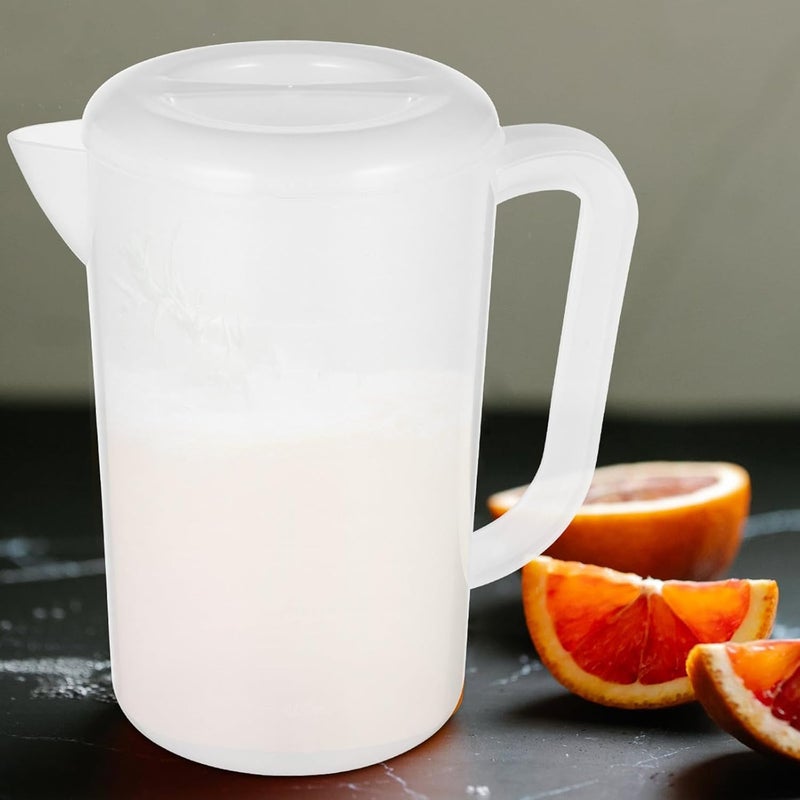 Beavorty Large Capacity Juice Pitcher with Handle 2.5l White Lid Cold Beverage Pitcher for Fridge for Cold Drinks with Lid for Home Use - Image 4