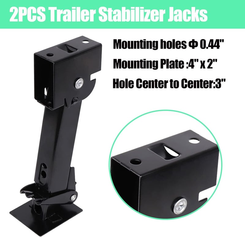 Stegewop 2PCS Trailer Stabilizer Jacks with Adjustment Handle for RV and Camper (12" to 18") - Image 4