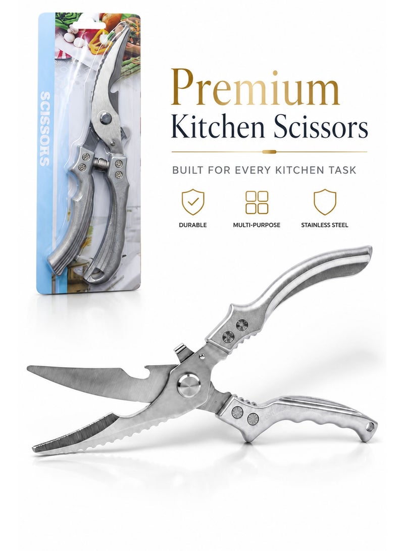Heavy Duty Kitchen Scissors – Stainless Steel Poultry Shears, Multipurpose Food Scissors for Chicken, Meat, Fish, Seafood, Bones & BBQ - Image 2