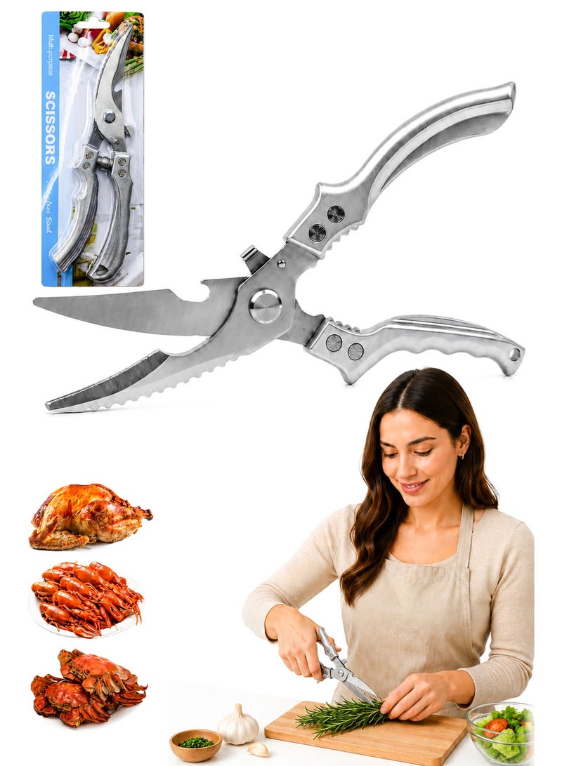 Heavy Duty Kitchen Scissors – Stainless Steel Poultry Shears, Multipurpose Food Scissors for Chicken, Meat, Fish, Seafood, Bones & BBQ - Image 1
