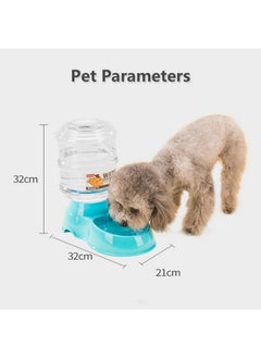 FEELING MALL Pet Cat Water Dispenser With Automatic Feeder Large Capacity Dog Food Bowl Water Fountain Drinking Feeding Pet Supplies (Sky Blue)  - Image 2