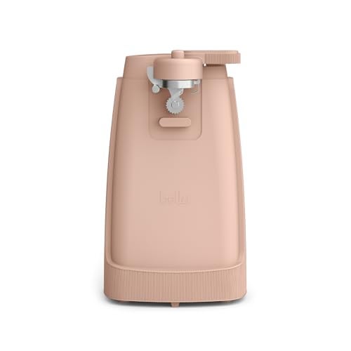 bella Electric Can Opener and Knife Sharpener, Removable Cutting Lever, Cord Storage, Stainless Steel Blade, Blossom - Image 1