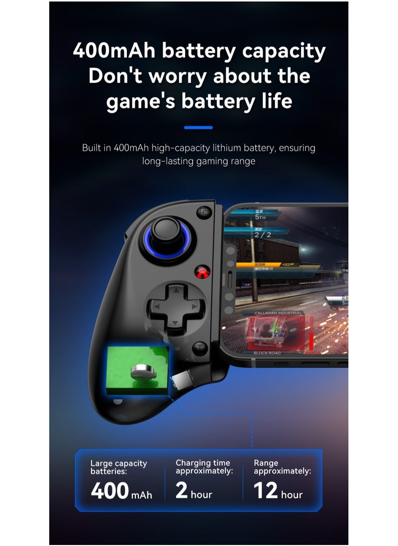 General - Hardcore Gamer Gamepad Wireless Stretch Bluetooth Gaming Controller+Cooler Hall Linear Trigger 3D Joystick Dual Motor Vibration Turbo Burst Function Support Android iOS PC Switch White - Image 1