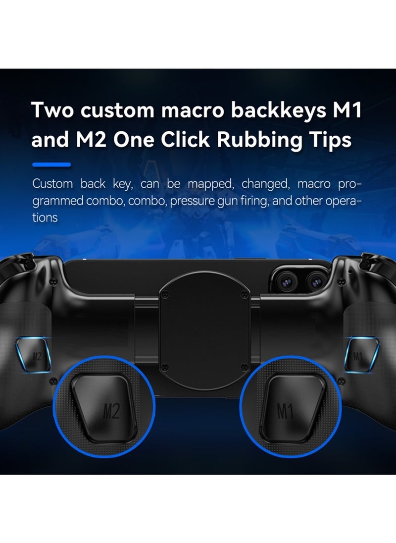 General - Hardcore Gamer Gamepad Wireless Stretch Bluetooth Gaming Controller+Cooler Hall Linear Trigger 3D Joystick Dual Motor Vibration Turbo Burst Function Support Android iOS PC Switch White - Image 1