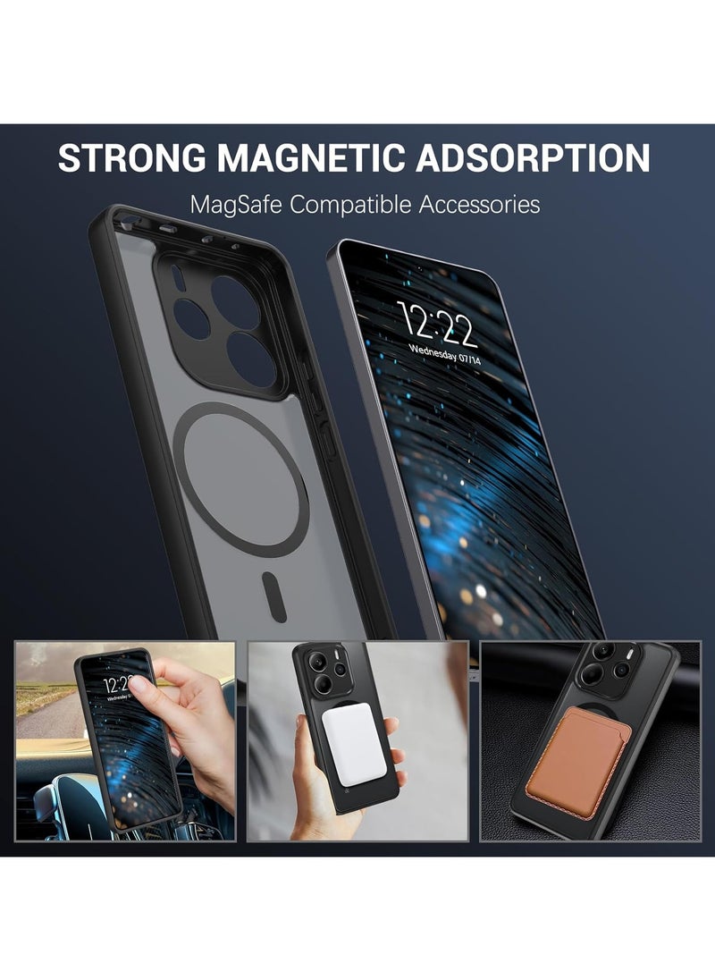 Generic - For Xiaomi Redmi Note 14 5G Magnetic Case, Compatible with MagSafe, TPU+PC Shockproof Matte Skin Feel Mobile Phone Back Cover, Anti-fingerprint Slim Fit Protective Casing - Image 1