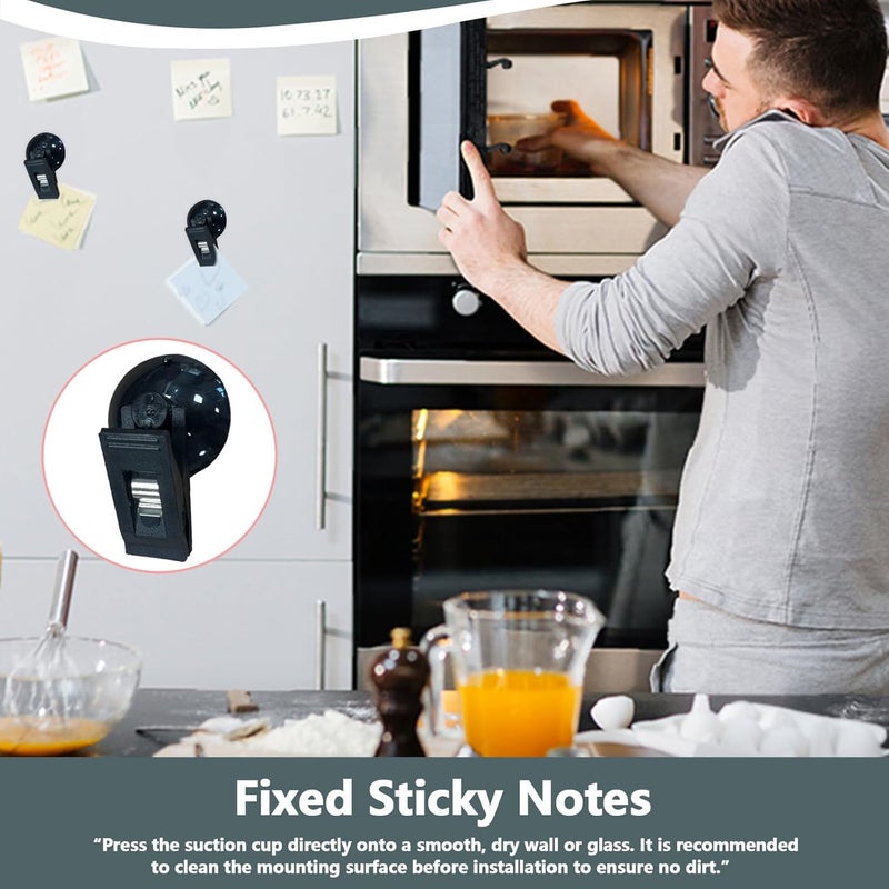 Sekonow 8Pcs Suction Cup Clips, Shower Curtain Clips Windproof Splash Guard, Strong Suction Cups Hooks for Glass Window Fish Tank Aquarium Plant Holder Advertising Home Office (Black) - Image 5