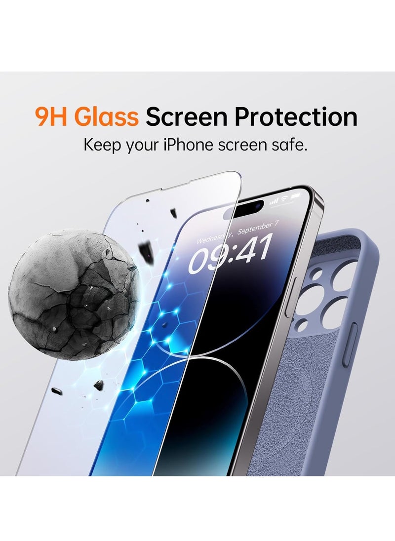 Raxoom iPhone 16 Pro Max Case with 2 Screen Protectors – Liquid Silicone Protective Phone Case (6.9") – Compatible with MagSafe – Upgraded Camera Protection – Ash Grey - Image 4