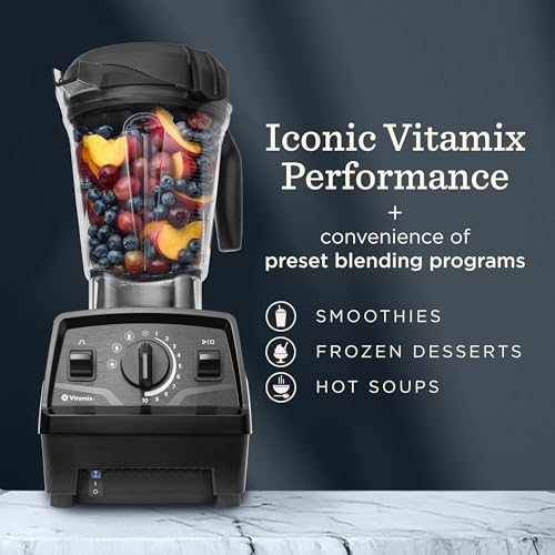 Vitamix Explorian with Programs, Three Blending Programs, Professional-Grade Blender for Smoothies and More, Self-Cleaning Kitchen Appliance, 64 Oz Container, Black (Renewed Premium) - Image 3
