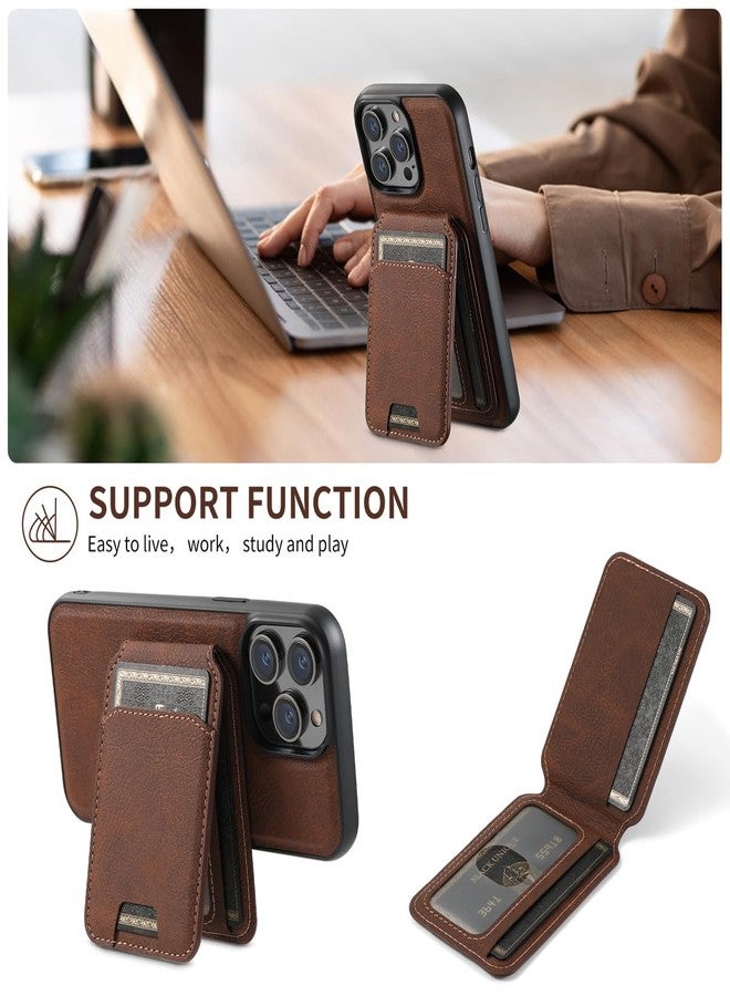 PASNEW Case for Samsung Galaxy S24 Ultra with Card Holder,[Compatible with Magsafe Wireless Charging] Wallet Leather Shockproof Protection Magnetic Shell for S24Ultra,6.8 inch,Brown - Image 5