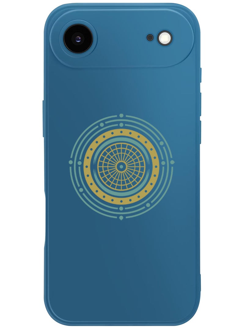 Theodor Protective Slim Fit Case Liquid Silicone Cover with Full Body Protection Anti-Scratch Shockproof Case For Apple iPhone 17 Air (Blue) Mandala 2 - Image 1
