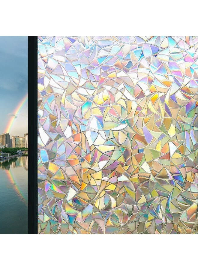 3D Decorative Window Privacy Film – Iridescent Mosaic Static Cling Sticker | UV Blocking Window Tint for Home & Office – Non-Adhesive Removable Glass Cover - Image 4