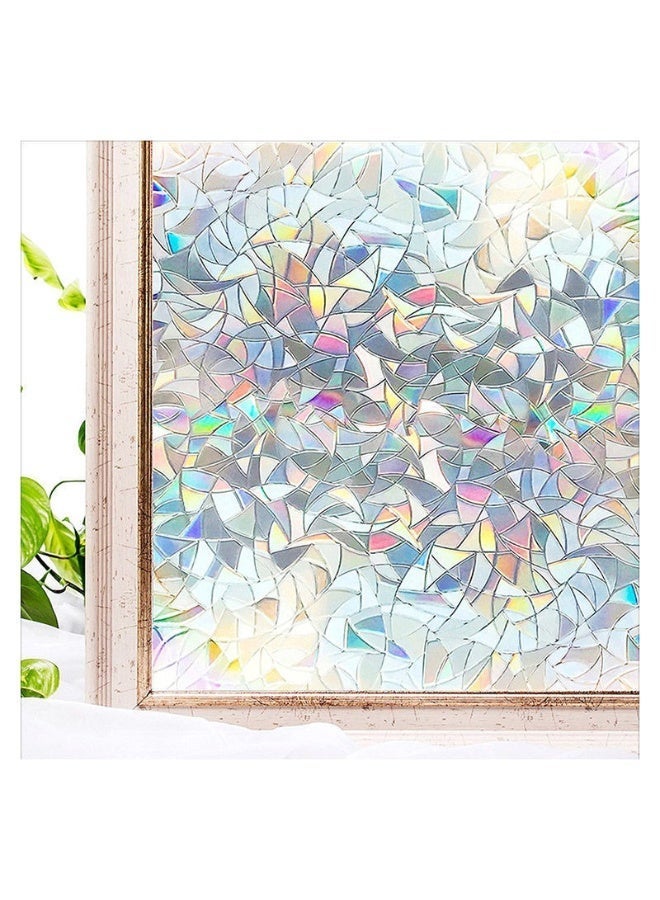 3D Decorative Window Privacy Film – Iridescent Mosaic Static Cling Sticker | UV Blocking Window Tint for Home & Office – Non-Adhesive Removable Glass Cover - Image 5