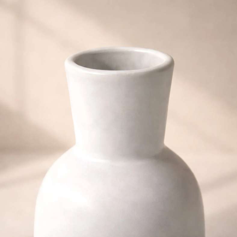 Pan Home Von Set/3 Stoneware Textured Gourd Vase - White - 112AIC9904715 - Image 2