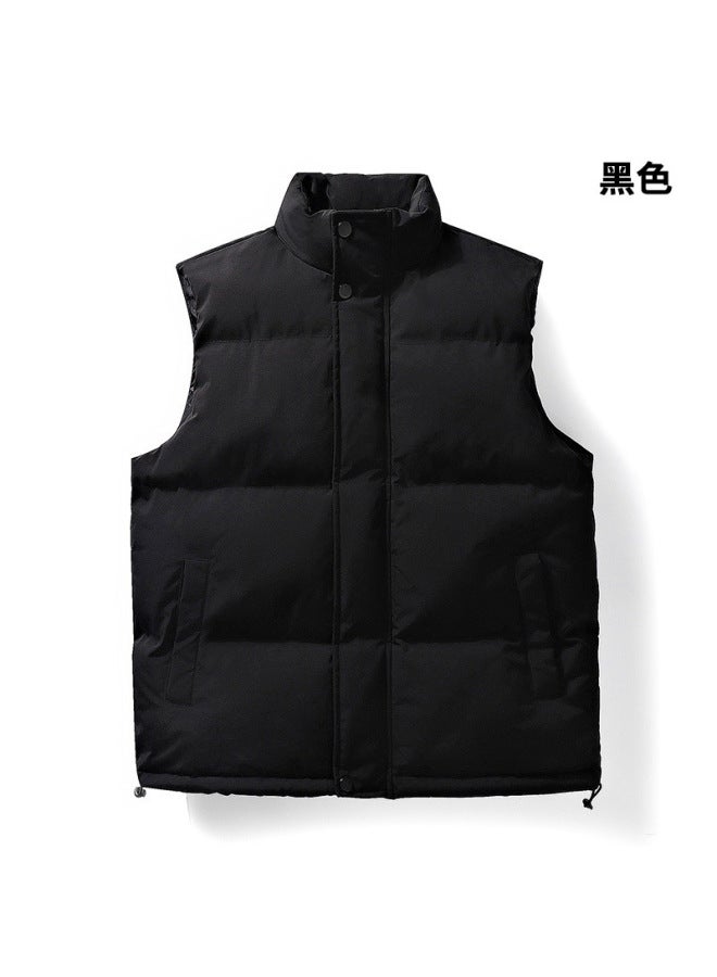 Casual Thickened Down Cotton Vest Embroidered Warm Winter Work Outerwear Custom Logo