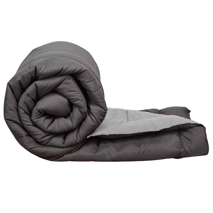 ALL SEASON MICROFIBRE REVERSIBLE COMFORTER 90X100 INCH KING SIZE DOUBLE BED GRAYLIGHT GRAY