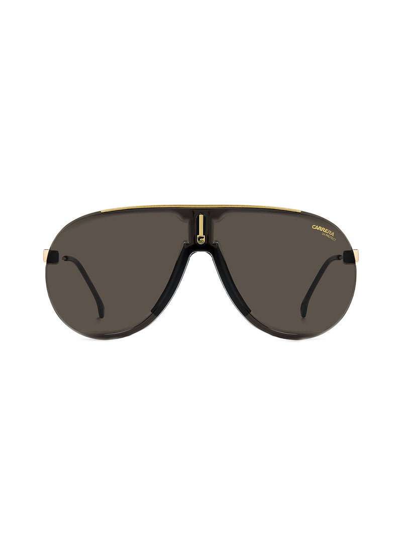 Unisex UV Protection Pilot Sunglasses - Super Champion Black/Gold 99 - Lens Size: 99 Mm