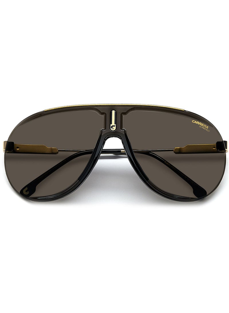 Unisex UV Protection Pilot Sunglasses - Super Champion Black/Gold 99 - Lens Size: 99 Mm