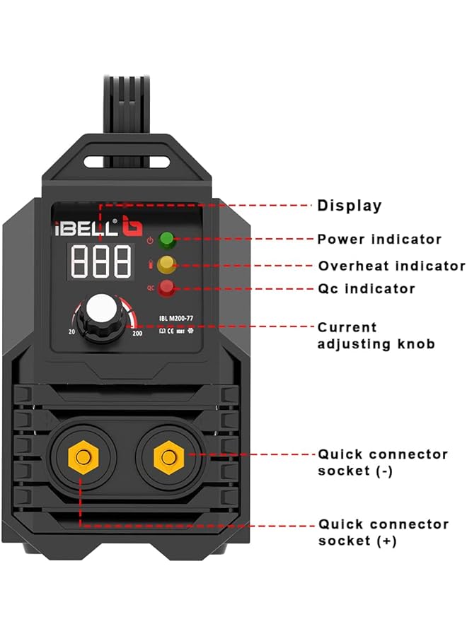 آي بيل آلة لحام قوس العاكس Igbt 200A مع بدء التشغيل الساخن ووظائف مضادة للالتصاق - Image 2