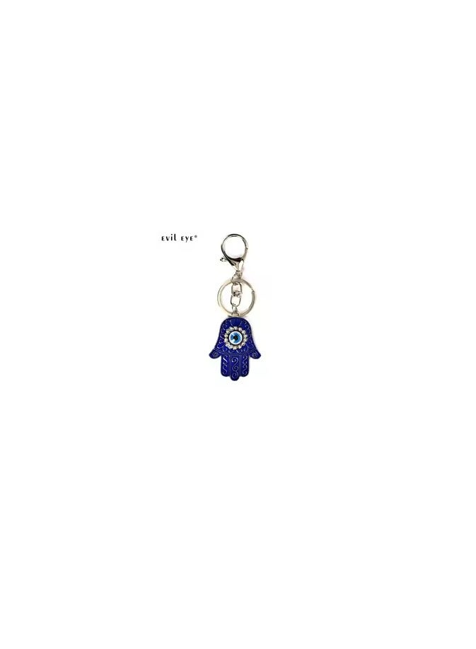 Eye Silver  Keychain Hand  Charm Key holder Good Luck Keychain - Image 2