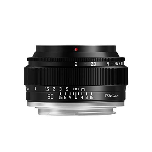 TTArtisan 50mm F2 Full Frame Camera Lens Large Aperture Manual Fixed Camera Lens for Sony E Mount Cameras A7 A7II A7III A7R A7RII A7RIII A7RIV A7S A7SII A7SIII A9 A6400 A6000 A6600 (Black) - Image 1