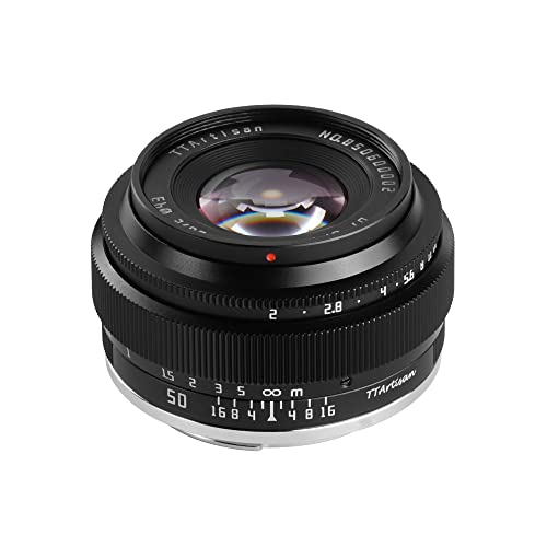 TTArtisan 50mm F2 Full Frame Camera Lens Large Aperture Manual Fixed Camera Lens for Sony E Mount Cameras A7 A7II A7III A7R A7RII A7RIII A7RIV A7S A7SII A7SIII A9 A6400 A6000 A6600 (Black) - Image 2