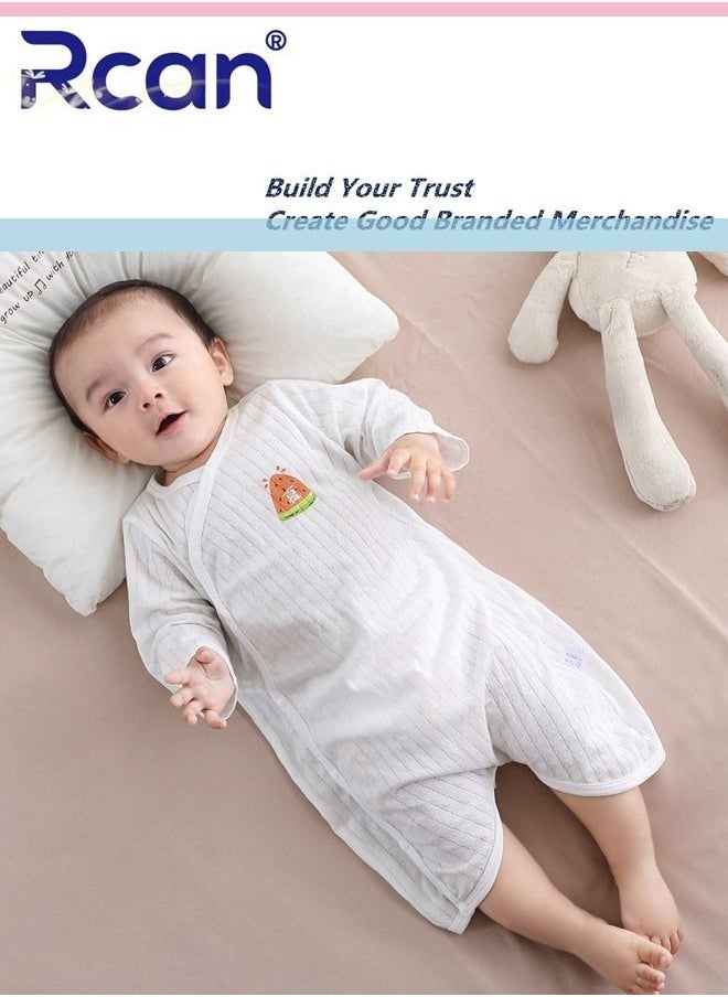 Rcan Baby Cotton Onesie Bodysuit, Cartoon Print Newborn Long Sleeve Bodysuit, Loose and Soft One-Piece Crawler Suit for Baby Unisex  - Image 2