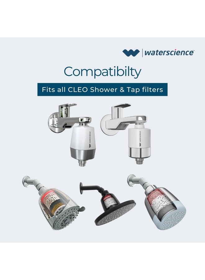 WaterScience خرطوشة بديلة من WaterScience لفلتر الدش والصنبور CLEO للمياه العسرة | خرطوشة مياه بئر/صهريج | مُلين مياه عسرة - Image 5
