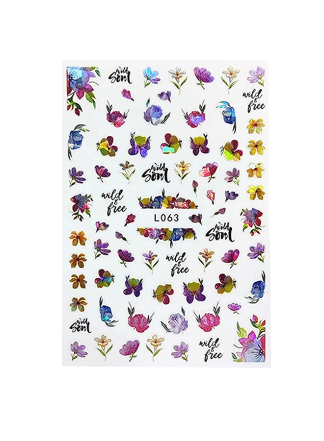 brunson ملصقات تصميم ثلاثي الأبعاد لتزيين الأظافر L063 - Image 1