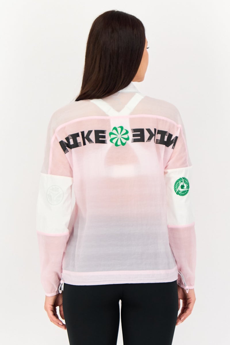 Nike جاكيت خارجي وردي بأكمام طويلة مناسب للنساء للرياضة - Image 3