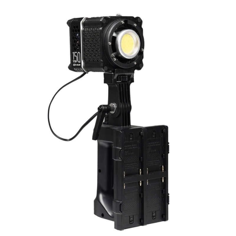NP-F Battery Handle: 4-Slot Black PC Material - Ergonomic Comfortable Grip Battery Handle for Yongnuo YN150 YNLUX100 Pro YNLUX200 LED Video Lights & Light Stands - Image 5