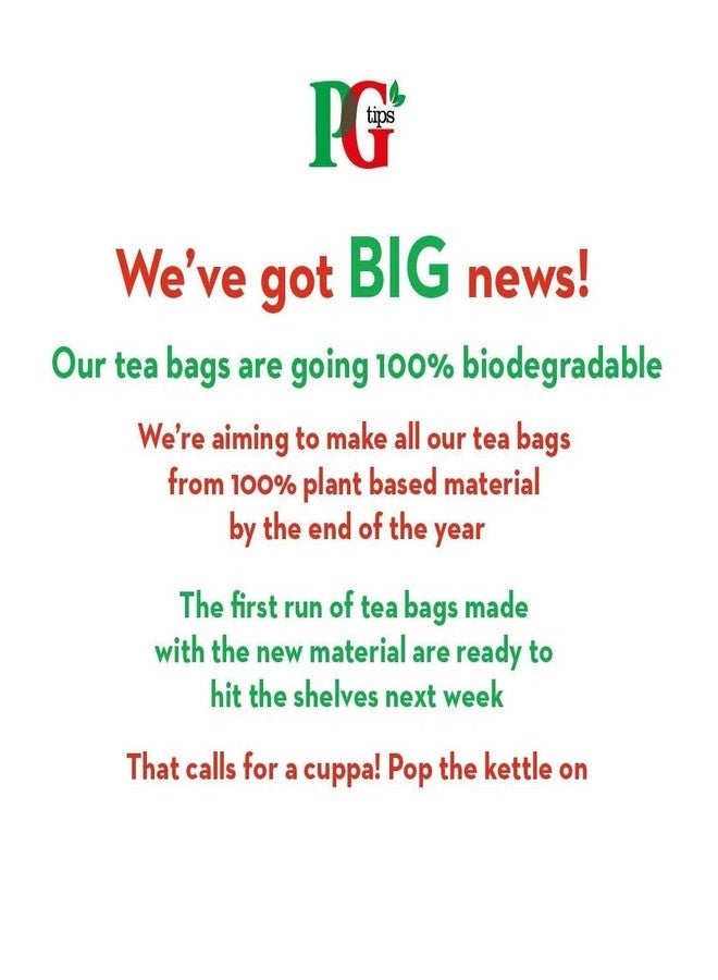 PG Tips Black Tea, Non-Pyramid Tea Bags, 40 Count (Pack of 2) - Image 4