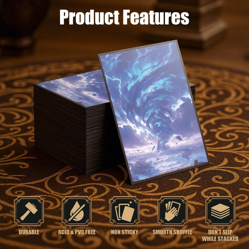 Kiiransr MTG Card Sleeves - Island - Utility Lands Series - Ultra Clear Front & Matte Finish Back, 100 Count Standard Size Matte Art Sleeve for Magic The Gathering - Image 5