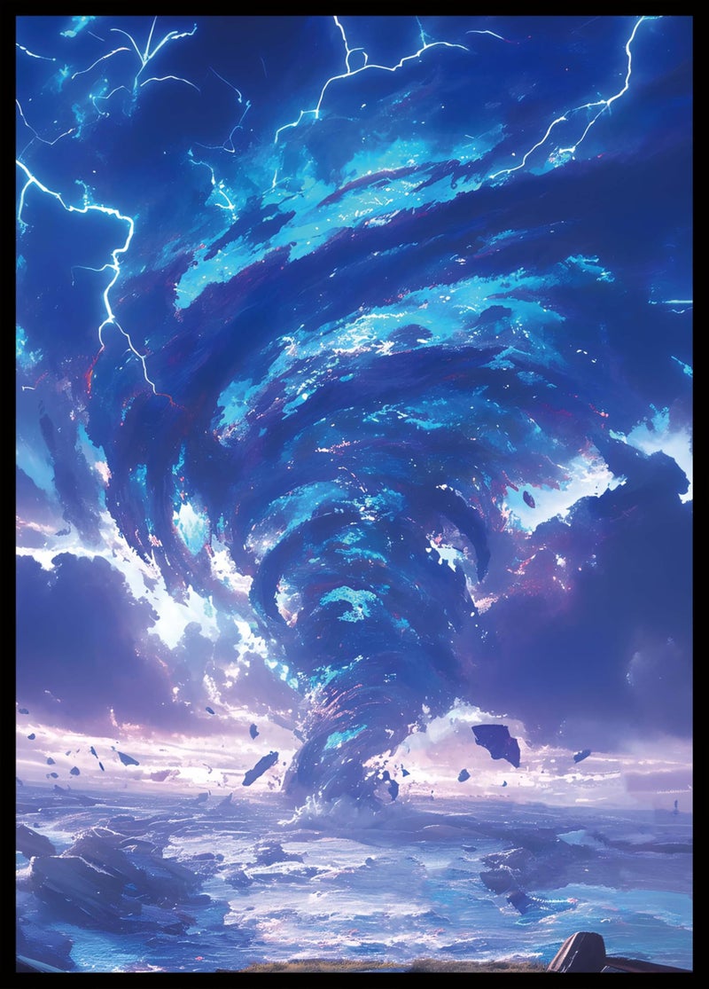 Kiiransr MTG Card Sleeves - Island - Utility Lands Series - Ultra Clear Front & Matte Finish Back, 100 Count Standard Size Matte Art Sleeve for Magic The Gathering - Image 1