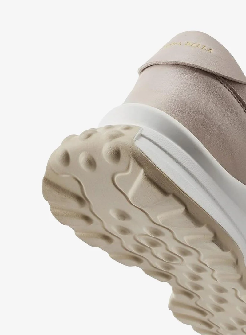 Flora Bella By Shoexpress BEIGE Flora Bella Panelled Lace-Up Sneakers for Women | Best Price UAE