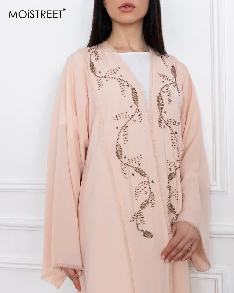 Moistreet  MOiSTREET Nida Embroidery Abaya for Women | Best Price UAE