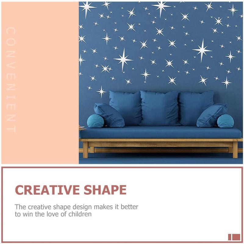 Silver Acrylic Decorative Wall Sticker for ’ Room and Nursery, Multi-Function Mirror-Like Wall Decal, Removable Room Accessory for Home and Classroom Decor - Image 4